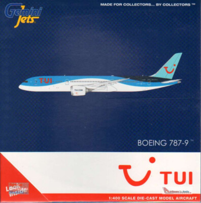 GEMGJ1937 1:400 Gemini Jets TUI Boeing 787-9 Reg #G-TUIM (pre-painted/pre-built)