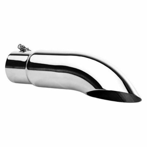 Gibson 500370 Stainless Steel Exhaust Tip - 2.25" To 3" Slash Cut Polished Tip With Clampless Design