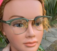 Vintage C.O.C 1950s Eyeglasses Combination Green Frame 46-22-130 Made In USA