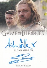 Complete Game of Thrones Dual Autograph Card Aidan Gillen and Sean Bean