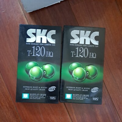 2 SKC T-120 Blank VHS  High Quality Maxplay Grade NEW 