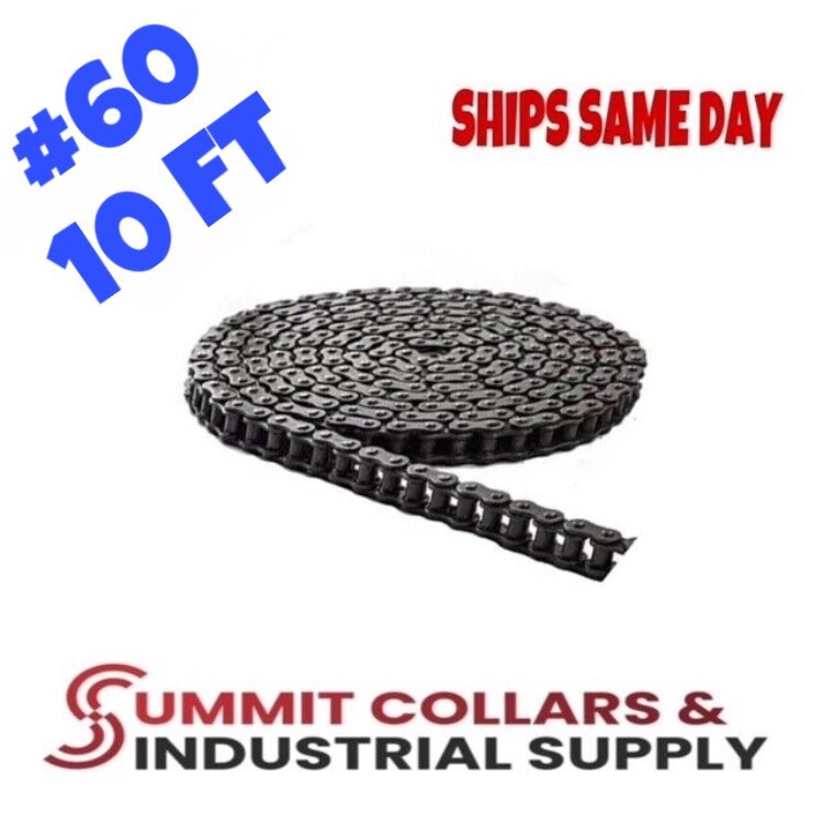 #60 Roller Chain 10 Feet with 2 Connecting Links