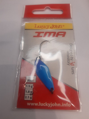 NEU Lucky John IMA Angel Löffel Köder + Haken 1.8g BLAU für Barsch Forelle NEW