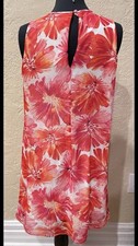 Calvin Klein Size 10 Floral Printed Sleeveless Swing Dress Size: 20