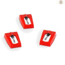 3-Pack Turntable Needles for All Vinyl Sizes; Easy Installation