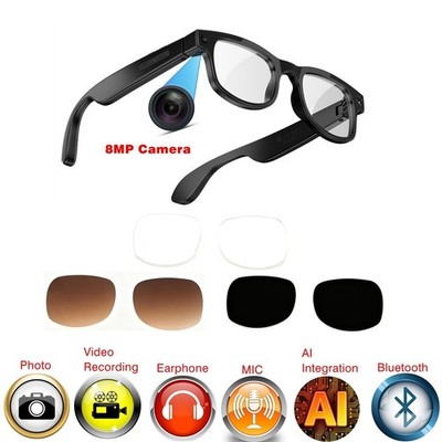 Smart Glasses with AI and Camera Hands-free recording and translate