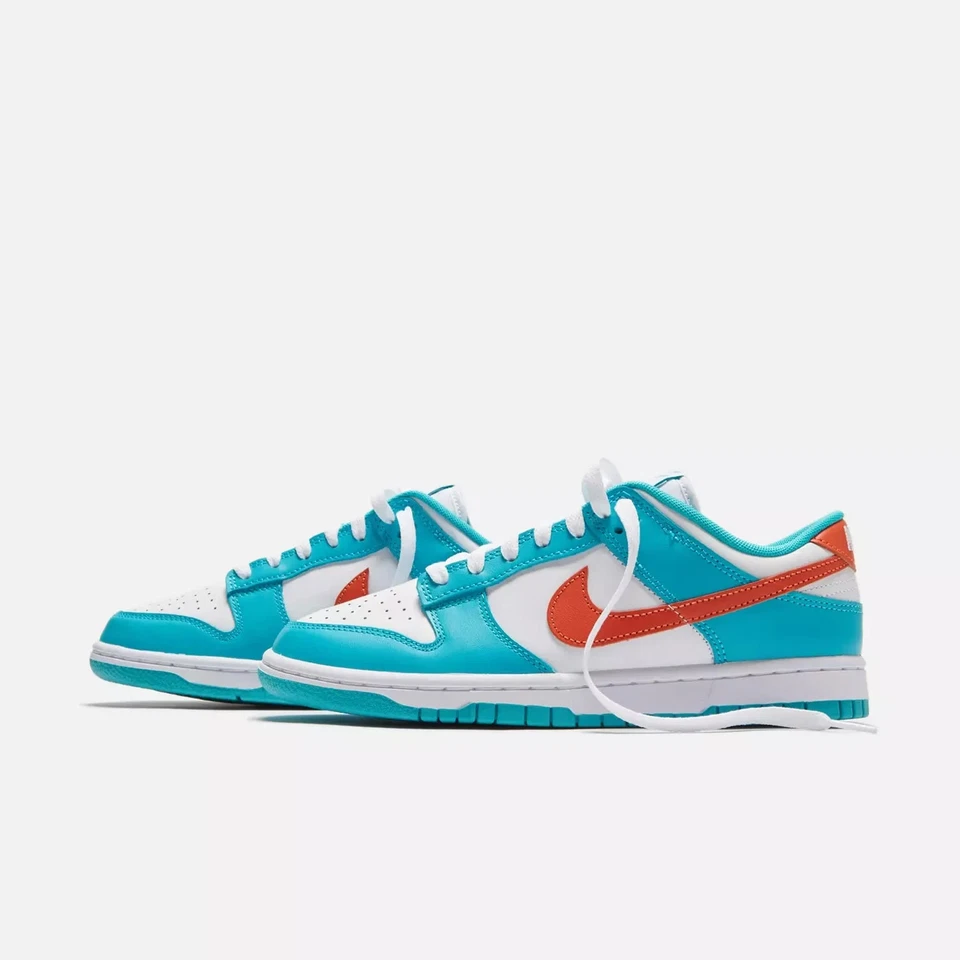 Nike Dunk Low Retro “Miami Dolphins” DV0833-102 Nuevo Para Hombre Talla 9 Para Hombre Foto 2 de 4