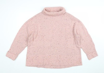 Oliver Bonas Damen rosa Rollkragen Strickpullover Größe 14