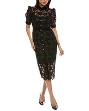 Tahari Asl Embroidered Lace Midi Dress Women's