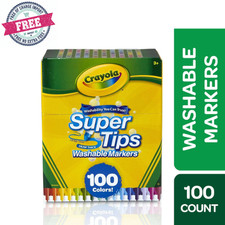 Crayola Super Tips Marker Set 100ct, Bulk Washable Markers, Holiday Gift