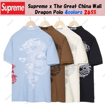 Supreme x The Great China Wall Dragon Polo 4colors 26SS