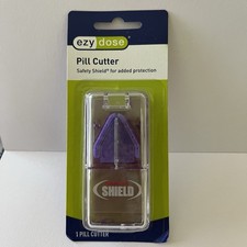 Ezy Dose Safety Shield Pill Cutter 67856 Purple New Easy To Use