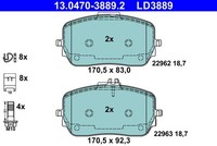 ATE BremsbeläGe Bremsbelagsatz FüR Mercedes-Benz GLE V167 W167 C167 X167