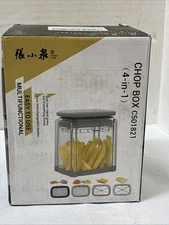 French Fry Cutter 4-In-1 Food Dicer Chop Box, Potato Cutter for Fries Potato Fre