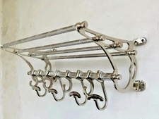 Rack Luxury French Coatrack Luggage Train Wall Mounted Nickle 24'' Inches Rack