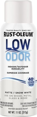 Rust-Oleum Low Odor Premium Spray Paint, 11 oz, Matte Snow White