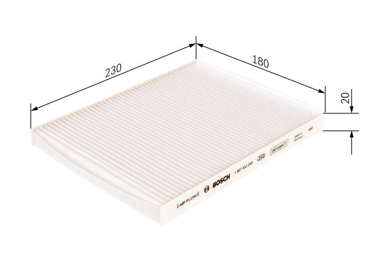 Genuine Bosch Interior Particulate Cabin Pollen Filter - 1987432253 - Image 15