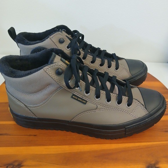 Converse Malden Street Boot Mid Shoes Mens 10 Taupe Black Classic A14619C NEW Converse Chuck Taylor All Star Malden Street Boot Mid Top  main image 4