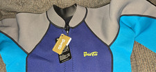 New GoldFin Neoprene Wetsuit Top Size L, blue/gray