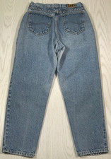 Vintage 80s Lee Jeans Women 12P Blue Stone Wash Mom High Rise Cotton Made In USA