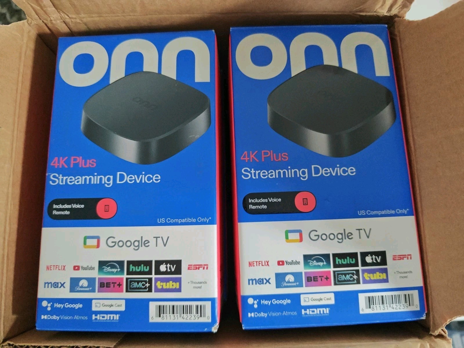 Onn google tv 4k plus streaming device (2025) 4k uhd, dva, read description!
