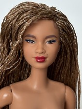 New! Hybrid MBILI Chandra Barbie Doll, African Brown Braided Hair, OOAK