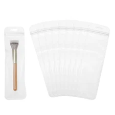 100Pcs Long Zip Bags 2.6" x 9.4" Plastic Reclosable Self Sealing Bag Matte White