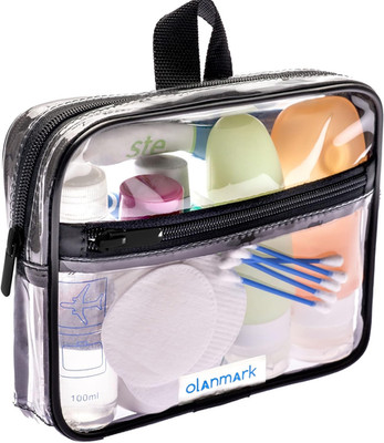 TSA Approved Toiletry Bag 3-1-1 Clear  Cosmetic Bag with Handle - Quart Size Bag