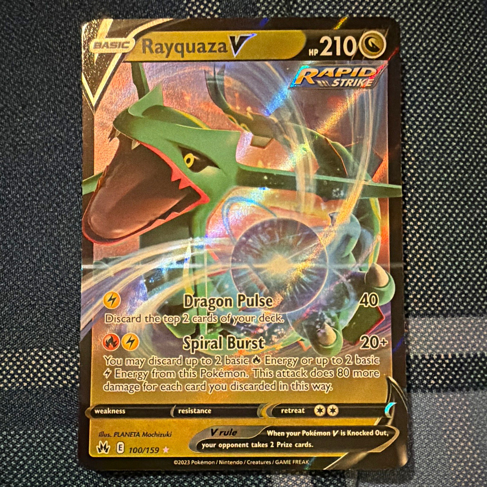 Pokémon TCG Rayquaza V 100/159 Evolving Skies Holo Ultra Rare EN 2023