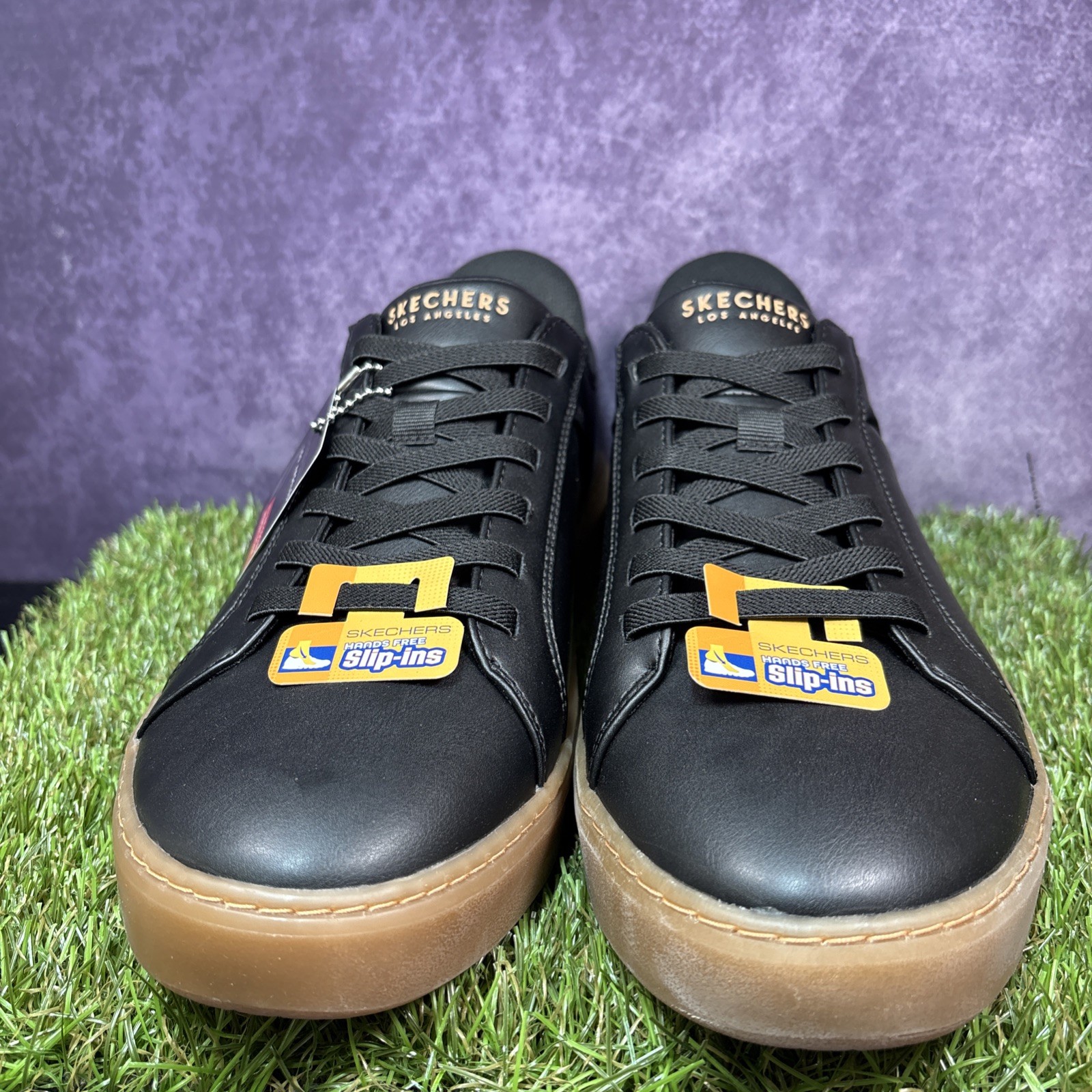 Skechers Mens Casual Trainers Court Break Formal Lace Up Shoes Black Size 10 image 3