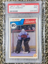 1987-88 OPC O-Pee-Chee hockey Pelle Lindbergh RC rookie card PSA 9 MINT ! FLYERS