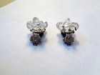 Vintage Possibly Czech Glass Crystal Necklace & Clip On Earrings Set, Unsigned — photo 3