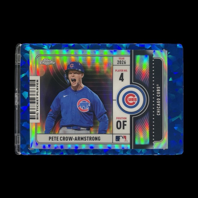 Pete Crow-armstrong Silver Ticket Refractor Holo Card 2026 Topps Chrome - Cubs