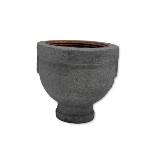 JP Ward Cast Iron Bell Reducer Pipe Fitting 2" x 1" Industrial Steampunk