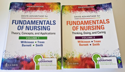 Davis Advantage for Fundamentals of Nursing 2 Volume Set 4th Edition book lot