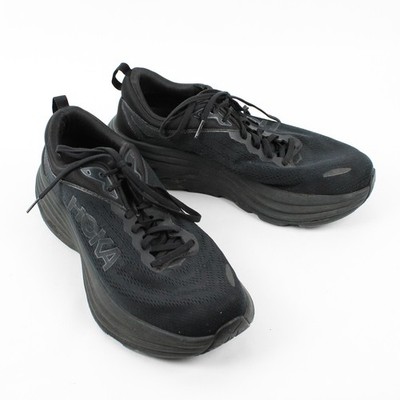 Hoka Solid Black Color Bondi 8 Athletic Running Shoes Men display picture 3