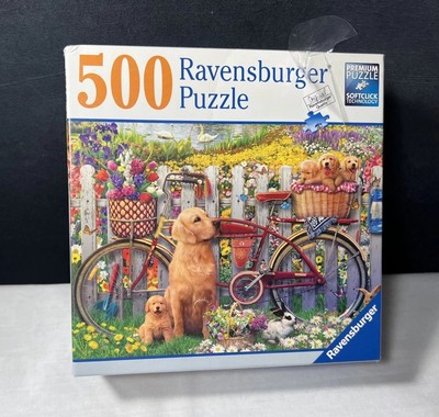 500 Pc Ravenburger  Cute Dogs , Bunnies, Swans, Butterflies, Premium Puzzle NIB