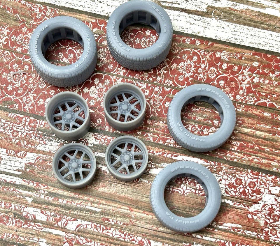 1/24 Scale: 15-inch “Ridler 610” Resin Wheels W/ Wide Rear Tires | eBay