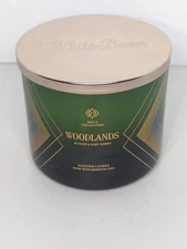 Bath & Body Works Woodlands 3-wick Scented Candle Essential Oils Mens Collection