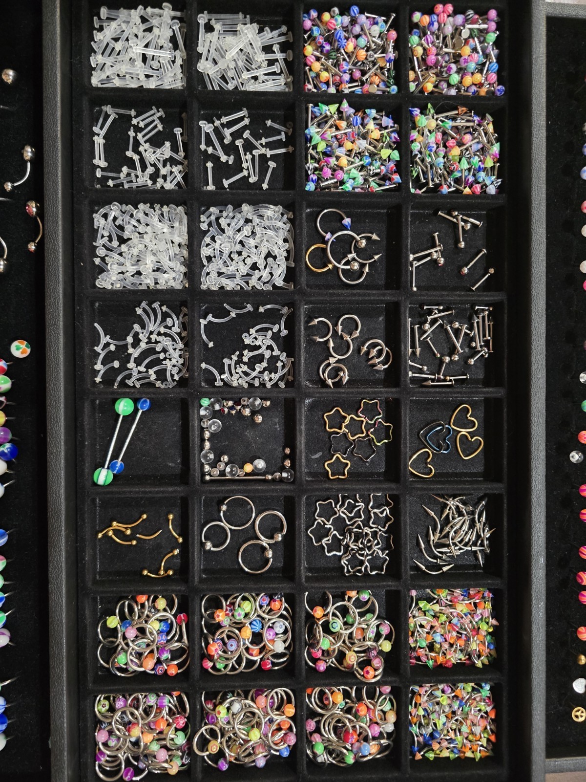 Assorted 16 Guage & 14 Guage Tongue Belly Daith Tragus Bioflex Acrylic Jewelry - second product detail image