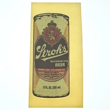 Original VINTAGE 1970s Heat Transfer | Stroh's Beer | Iron On