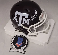 Cashius Howell Signed Maroon Texas A&M Aggies Mini Football Helmet Beckett Auto 