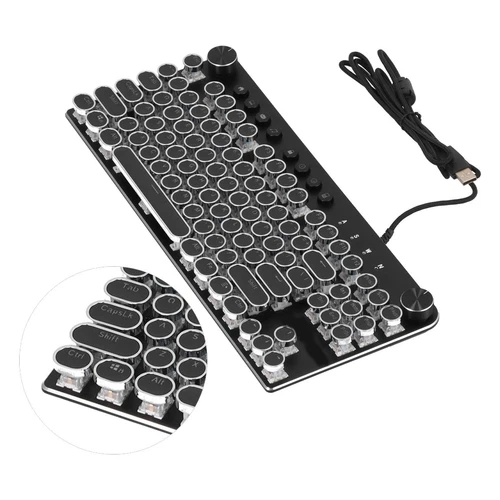 Magic Refiner Gaming-Tastatur 87 Tasten Langlebige RGB-Hintergrundbeleuc KUI