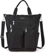 Baggallini All Set 3-in-1 Tote Backpack - RFID Secure, Convertible, Lightweight 