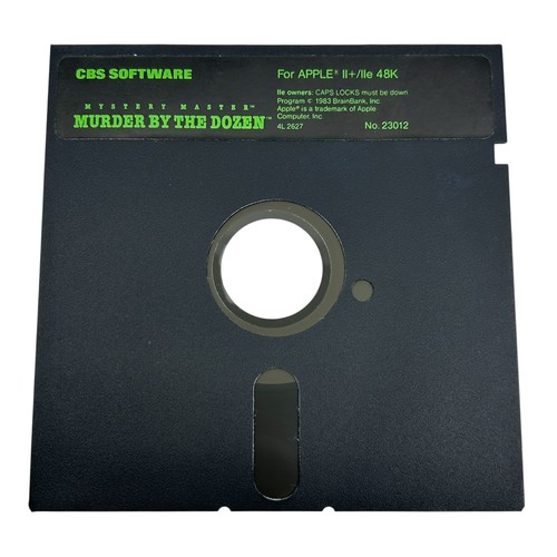 Mystery Master Murder by the Dozen Apple II+/IIe Juego CBS Software Completo 1983 - Imagen 9 de 10
