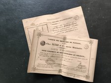 1848 - carte d'abonnement logement de militaires, Arles (Bouches-du-Rhône 13)