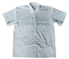 White Short Sleeve Button-Down Collar Shirt Men Classic Fit 4XL