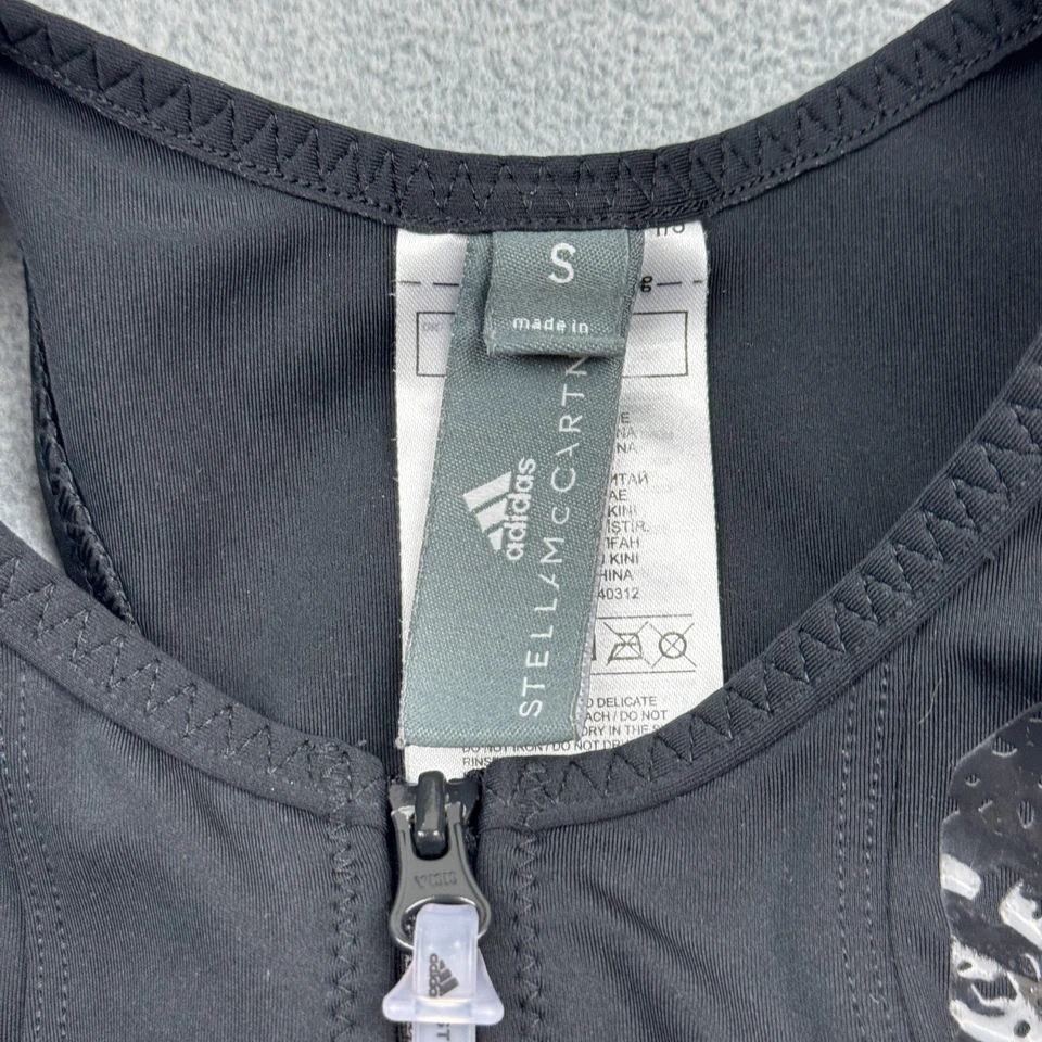 Adidas от Стеллы Маккартни укороченный верхний женщин маленький черный работает гонки Athletic - Изображение 2 из 4
