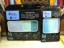 Grab Bag of Clay, 2 Packs of Clay, NEW Pre-Rolled Slabs Oven Bake Polymer Clays