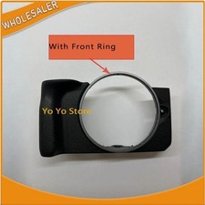 For Canon R50 R100 Black Bare Front Shell Cover Ring Handheld Leather Rubber